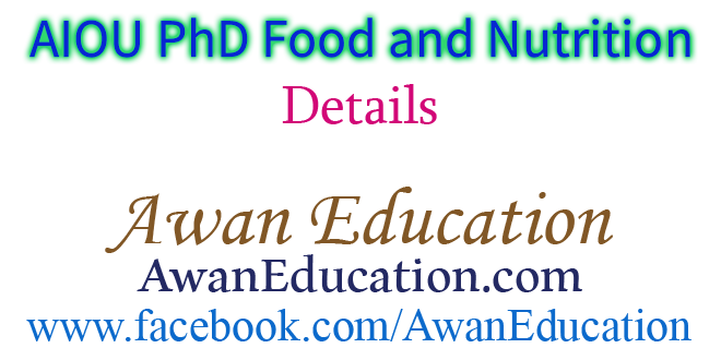 AIOU PhD Food and Nutrition