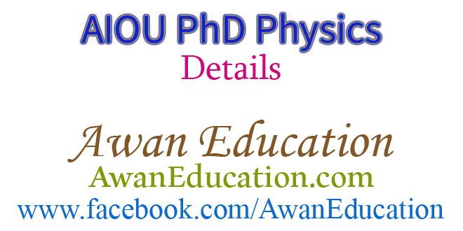 AIOU PhD Physics Information Details