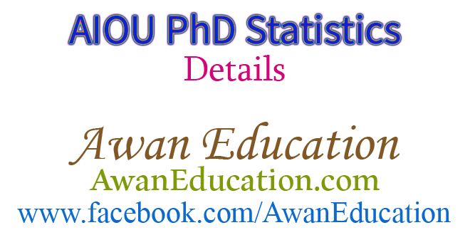 AIOU PhD Statistics Information Details